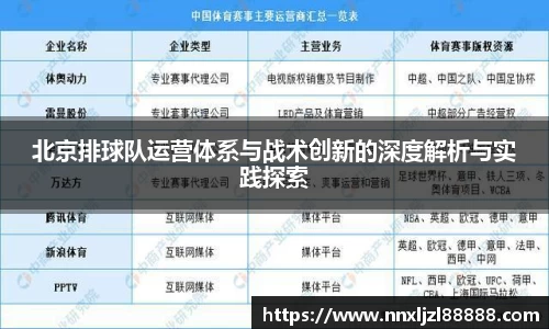 北京排球队运营体系与战术创新的深度解析与实践探索
